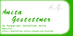 anita gestettner business card
